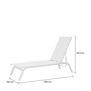 Imagem com medidas do produto MÁLAGA CHAISE LONGUE