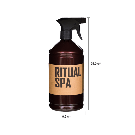 Imagem com medidas do produto ÁGUA PERFUMADA PARA ROUPA PATCHOULI 1,1 L RITUAL SPA